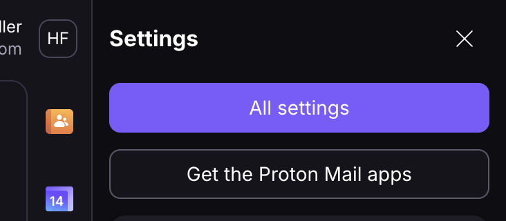 proton all settings